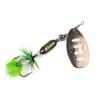FTK Spinnerbait Fishing Lure With Flashing Blade Soft Hair Trail 3-Hook Treble Hook Bass Pike Perch