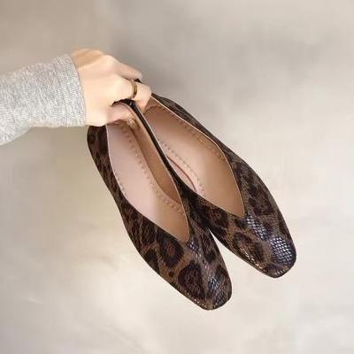 Modello Donna Punta Quadrata Scarpe Basse da Ballo Ballerine Mocassini Slip-on Quotidiani Mocassini Donna