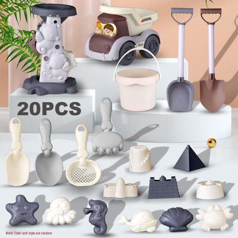 Children's Beach and Sand Play Set: Digging, Water Play, Shell Collecting, and Gardening Tools.