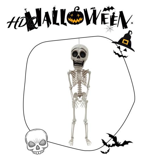 Movable Joint Skeleton for Party Halloween Posable Decoration 41 Inch Full Body Hanging Human with Indoor Outdoor Ornaments Joints Yard Garden Porch