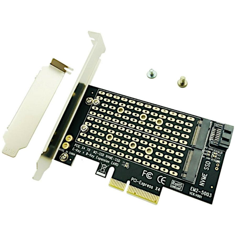Connect an M.2 NVMe and/or M.2 SATA drive to a desktop computer. Take advantage of NVMe SSD speeds in a desktop computer.
