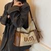 Women's Retro Minimalist Large-Capacity Tote Bag - High-End Outdoor Casual Shoulder Handbag