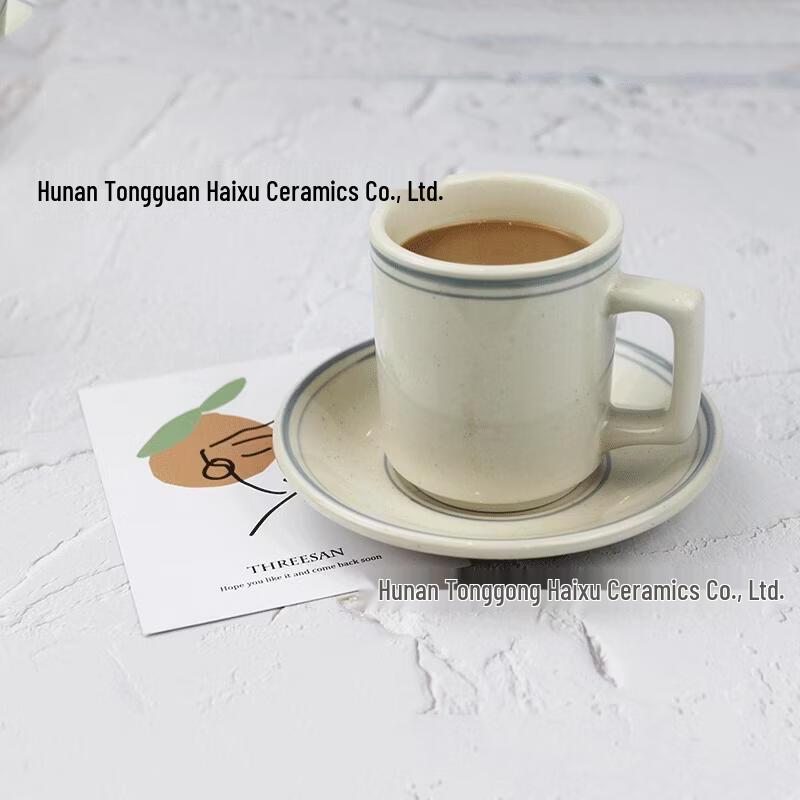 

Abay Hand-Painted European Style Ceramic Cup & Saucer Set