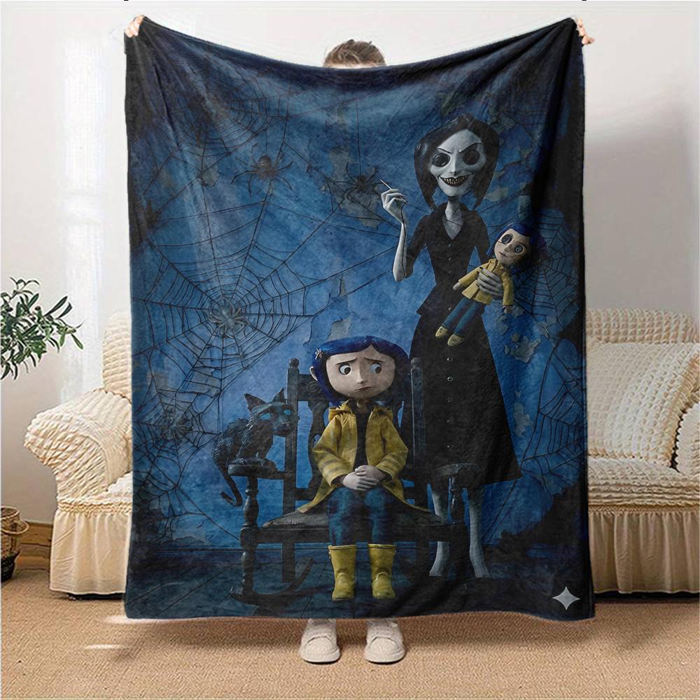 Spooky Family Portrait Blanket Soft Throw Blanket For Home Bedroom Bed Sofa Travel Office Solid Christmas Blanket