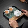 Chinese Creative Tea Tray Retro Water Absorption Serving Coffee Trays Gongfu Kung Fu Teacups Holder Household Teaware Tea Table