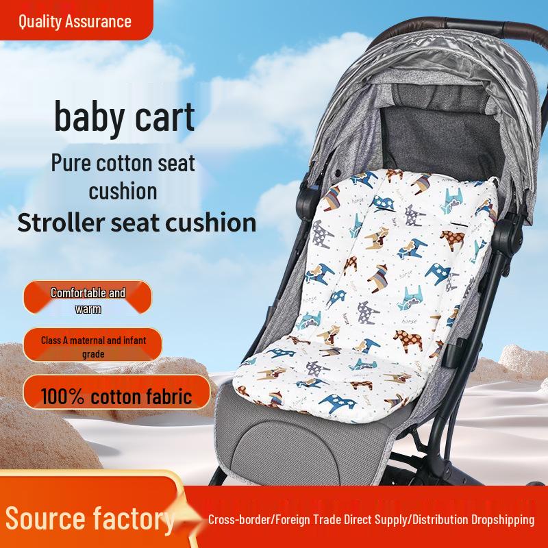 

Universal Cotton Stroller Pad - Autumn/Winter Cushion for Infants 67x50x3.5 cm