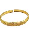 Adjustable Ethnic Bracelet with Dragon, Phoenix, and Lotus Design