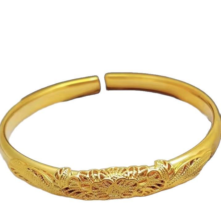 Adjustable Ethnic Bracelet with Dragon, Phoenix, and Lotus Design