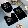 Fashion Brands (1) Flannel Toilet 3 Piece Set Soft Bathroom Toilet Seat Cover Non-Slip Bath Rug Home Bathroom Decor