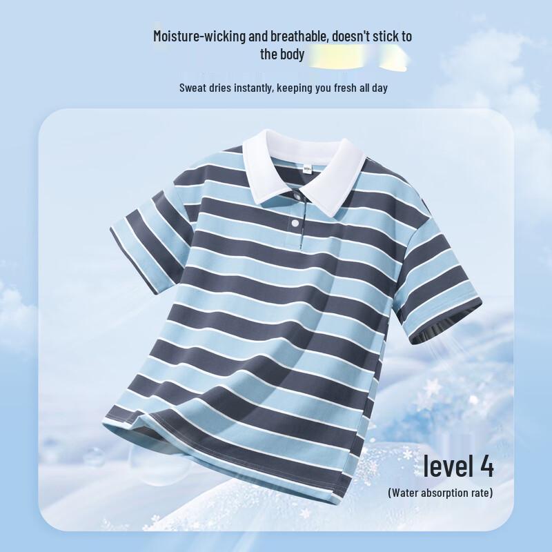 TonLion Kids' Summer Thin Polo Shirt & Shorts Set