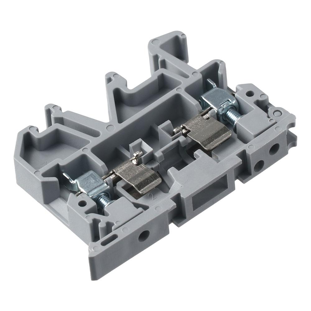 10pcs 6.3A Fuse Holder 500V Terminal Block Durable DIN Rail Mount
