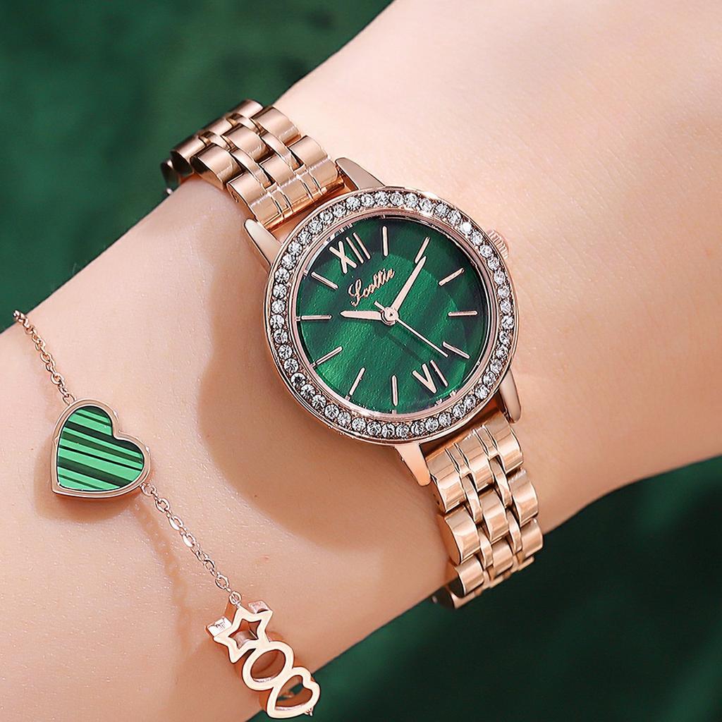 Retro Small Dial Niche Women'S Watch Small Green Watch Waterproof Leather Strap Watch Women