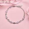 925 Sterling Silver AAA Zircon Bracelet Wedding Gift Jewelry