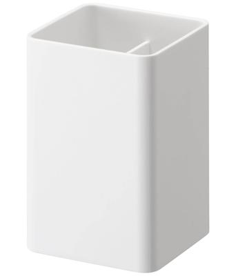 Yamazaki Magnetic Storage Box, Square, White, Approx. W7 X D7.2 X H10.5cm, Tower, Small Item Storage, Dividers, with Hooks, 4848