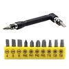 L-shaped 1/4 Hexagonal Screwdriver Bit 90 Degree Double Head Handle Black 6.35 Wrench 10pc Yellow Tape Screwdriver Bit Tool Set