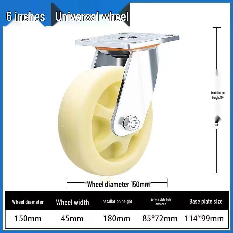 Heavy Duty Nylon Swivel Caster Wheel with Brake