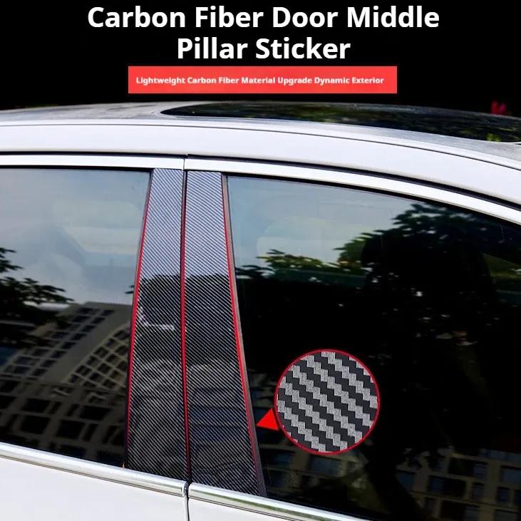 For HYUNDAI GENESIS G80 Sedan 2015- 6Pcs Car Window Pillar Posts Door Trim Stickers Naklejki Samochodowe