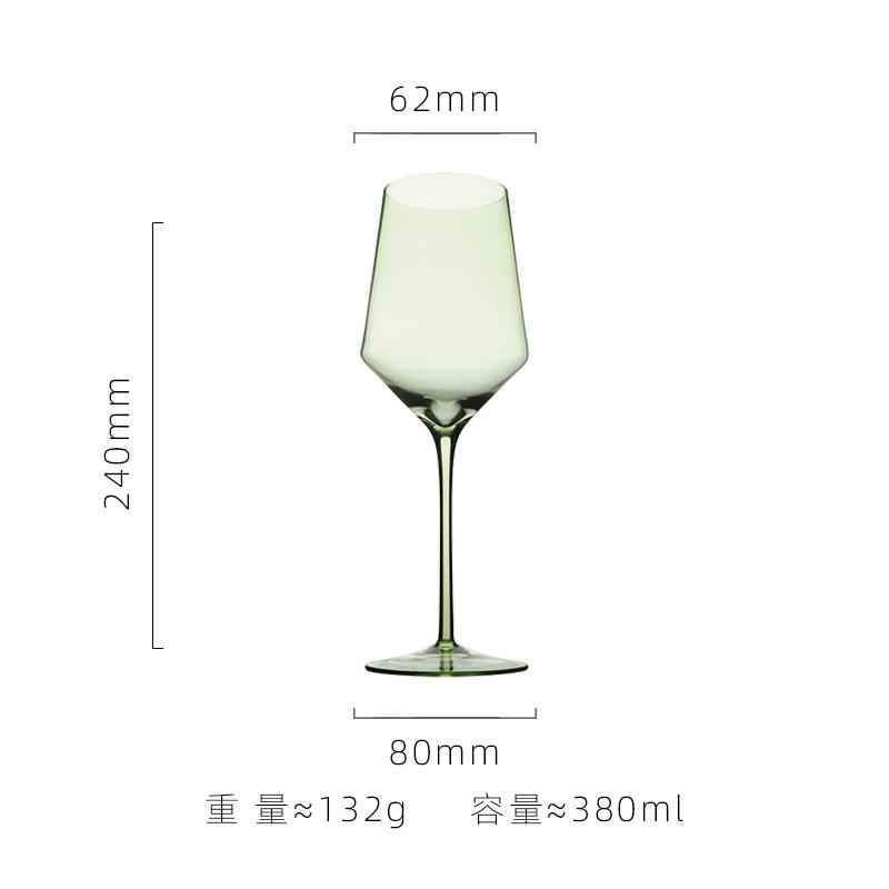 Creative Colorful Crystal Wine Glass Set Color Changing Stemware for Red White Wine