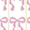 Bowknot Theme Party Decor Set Pink Tassel Banner Cake Toppers Gold Glitter Spiral Hanging Ornaments Girls Birthday Party Decor