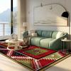 Geometric Ethnic Style Carpet Christmas Soft and Living Room Doormat and Dining Room Foyer Room Bedroom Floor Mat Decoration