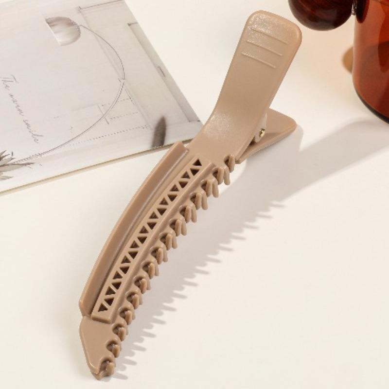 New Simple Hairpin Positioning Clip with Teeth Hairpin Natural Fluffy High Cranial Top Seamless Clip Hair Accessories