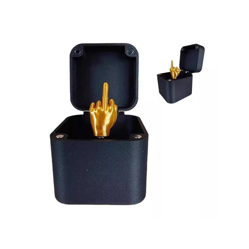 Creative Prank Gifts Pop Up Middle Finger Christmas Interesting Gift Box Office Desk Decoration Home Decoration Gifts For Guests