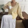 European American Simple Vacation Style Solid Long-sleeved Sweater for Women Wool Woolen Women's Clothing 2025 Autumn Winter