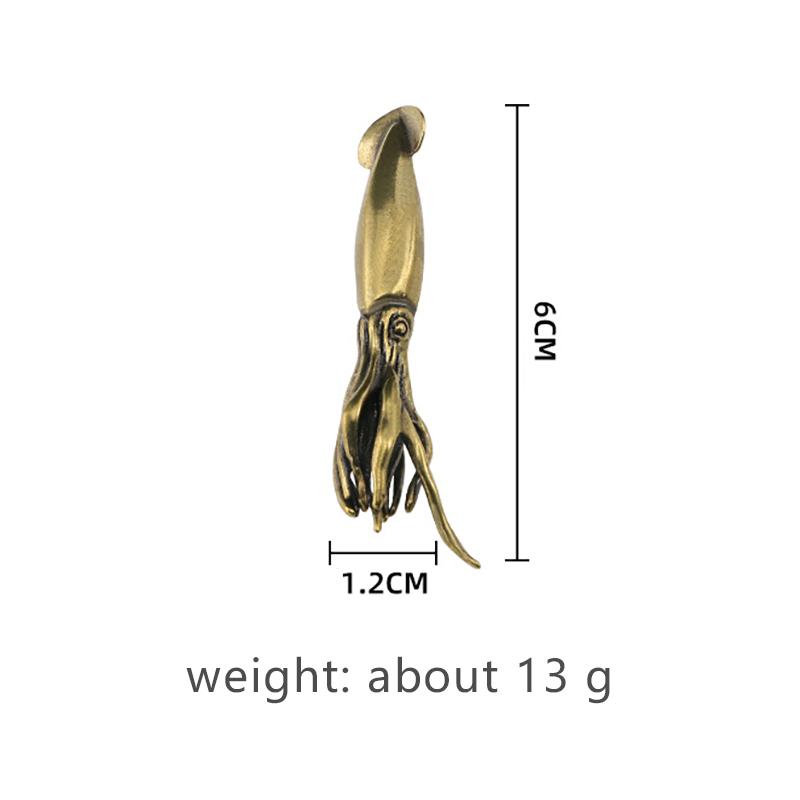 

Brass Squid Cuttlefish Mini Decorative Figurines Cute Marine Animals Desk Decoration Craft Collection Souvenirs Home Decor