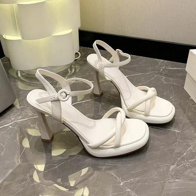 Fashion Stiletto Sandals Fashion Women's Shoes  Buckle Women's Sandals Cross Toe Luxury Girls Summer Stiletto Heels Womens Shoes