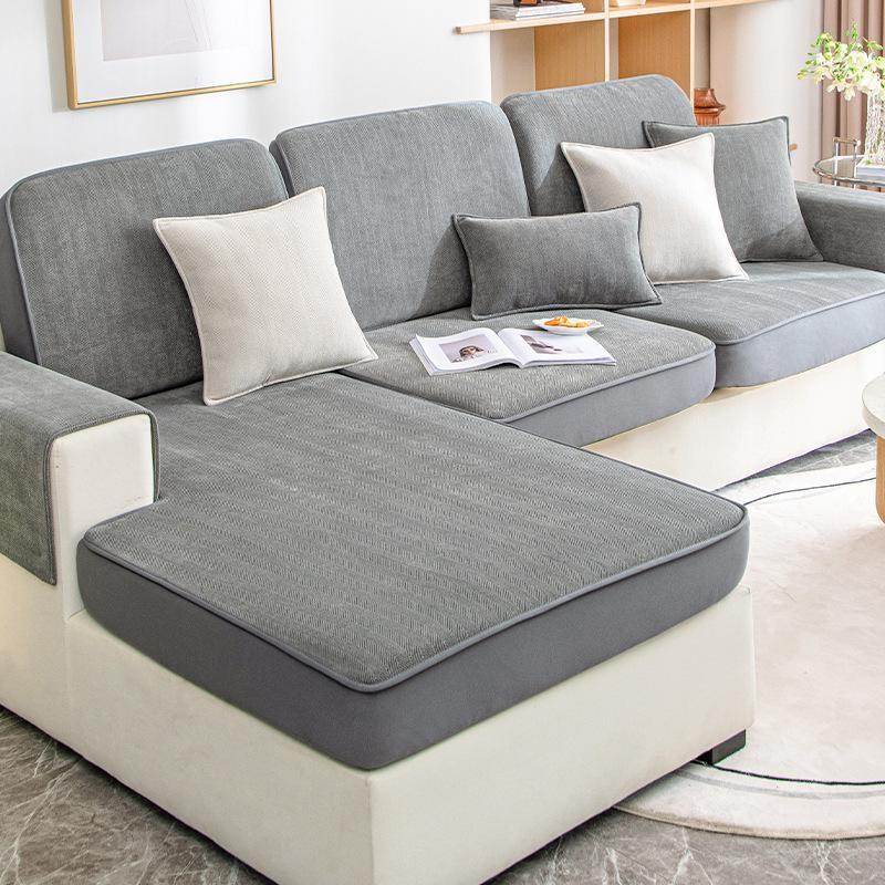 Elastic Chenille Sofa Seat Cover Anti-slip Stretch Pet Scratch Resistant Sofa Cushion Protector Cover