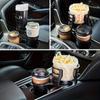 2 In 1 Multifunctional 360 Degree Rotating Adjustable Car Cup Holder Expander Adapter Base Tray Car Drink Cup Bottle Holder
