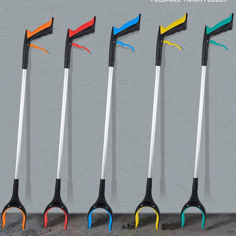 Hygienic Trash Grabber: Extended Handle Tool for Sanitation Workers