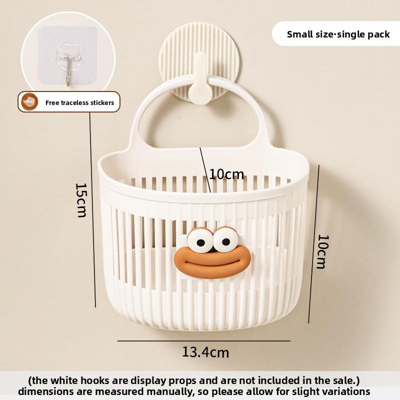 

1PCS Small Hanging Basket Storage Basket Bathroom Bathroom Face Towel Storage Basket Kitchen Dormitory Bedside Wall-mounted Hanging Basket 1PCS белый