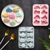 8 Cavity Transportation Theme Silicone Molds Car Airplane Ship Shaped Candy Mold Candy Chocolate Baking Accessories