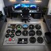 Realistic Flight Instrument Panel Area Rug,Pilot Cockpit Theme Non-Slip Floor Mat Washable Aviation Decor Carpet for Home Office