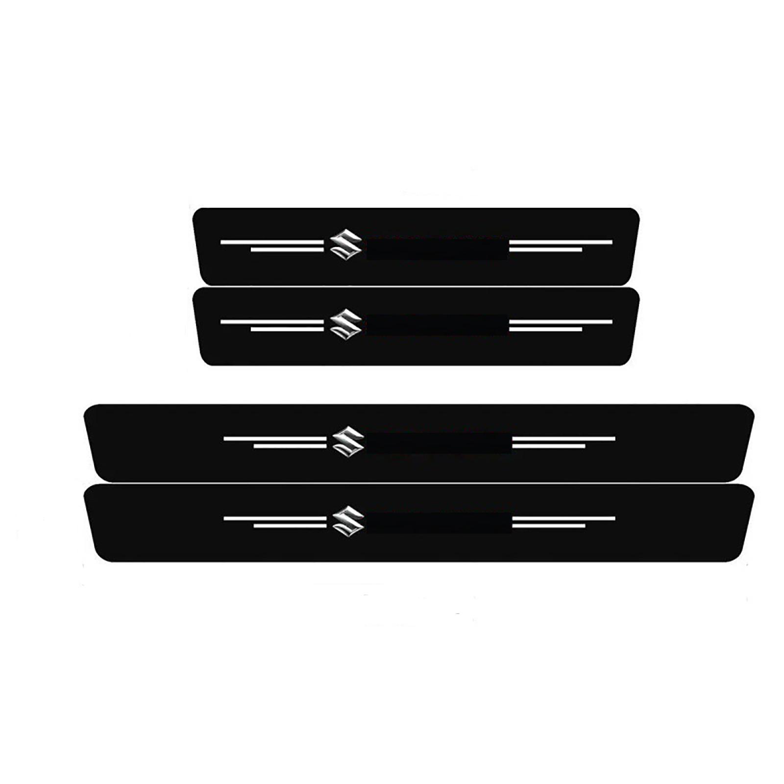 

Модель автомобиля Накладка на порог двери Защитная наклейка от вытаптывания Кожа из углеродного волокна Приветственная педаль Защитная декоративная наклейка от царапин One Size