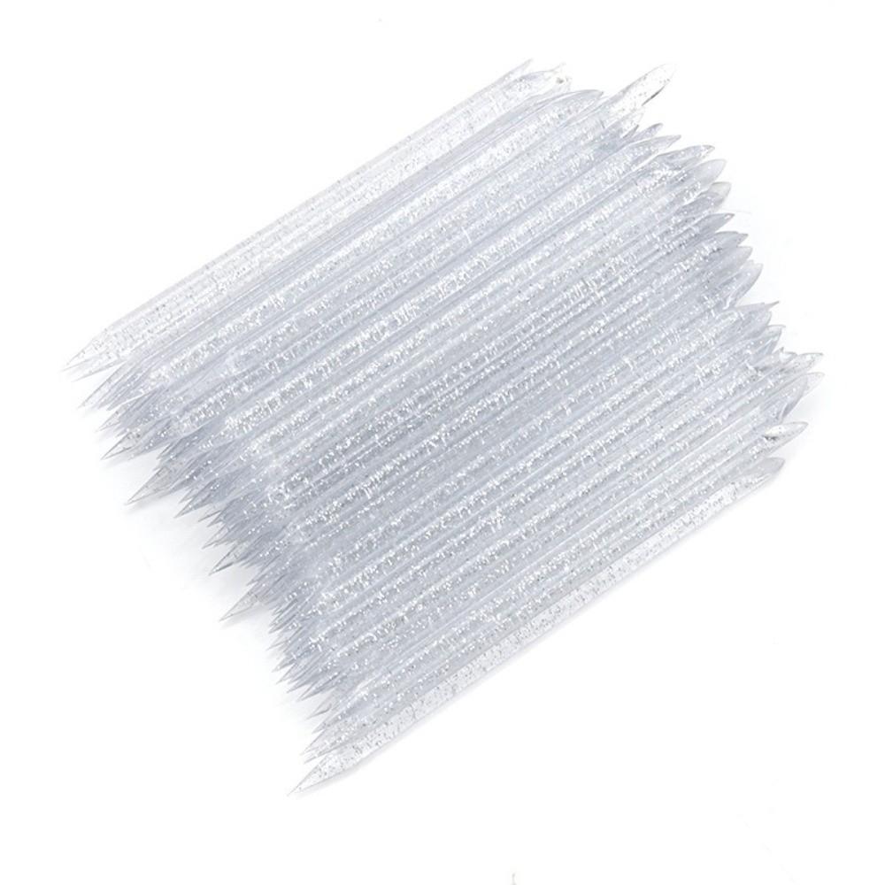 50/100Pcs Reusable Double Head Nail Art Tool Crystal Material Cuticle Remover Tool  Nail Art