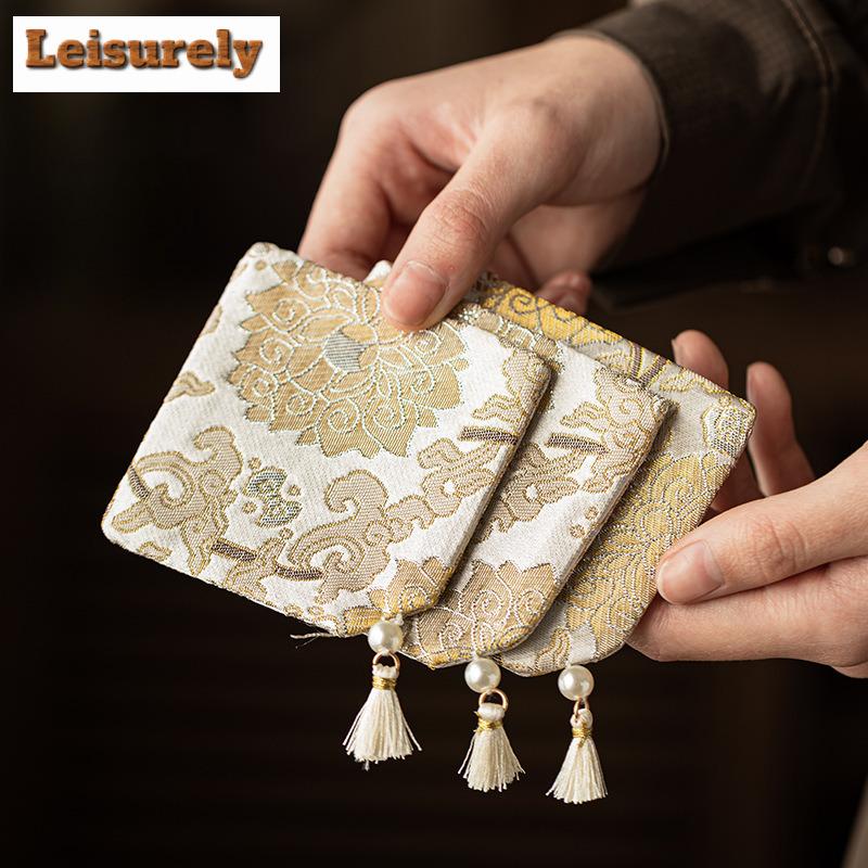 Retro Gewebte Brokat Quasten Untersetzer Luxus Topflappen für Kaffeetassen Untertasse Verbrühschutz Tischsets Teetasse Untersetzer Teezeremonie Geschenk