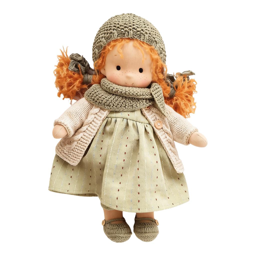 - Doll - Handmade Artist Crafted Doll With Interchangeable Outfits, DIY Dress-Up Doll For Creative Play