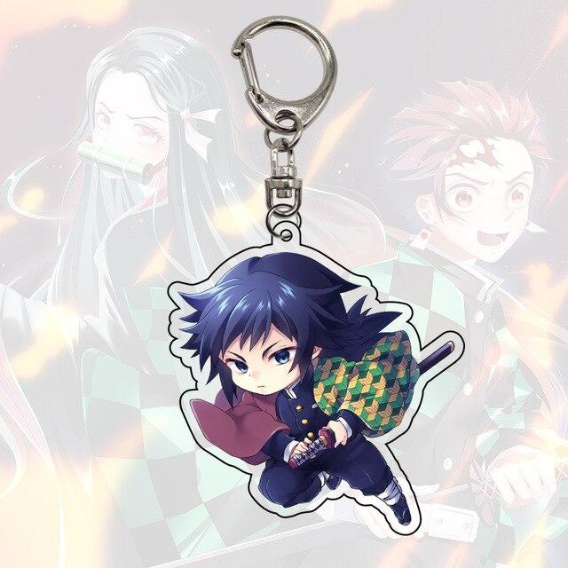 Anime Demon Slayer Kimetsu No Yaiba Tanjiro Kamado Cosplay Keychain Akryl Cartoon Keychain Keyring Přívěsek