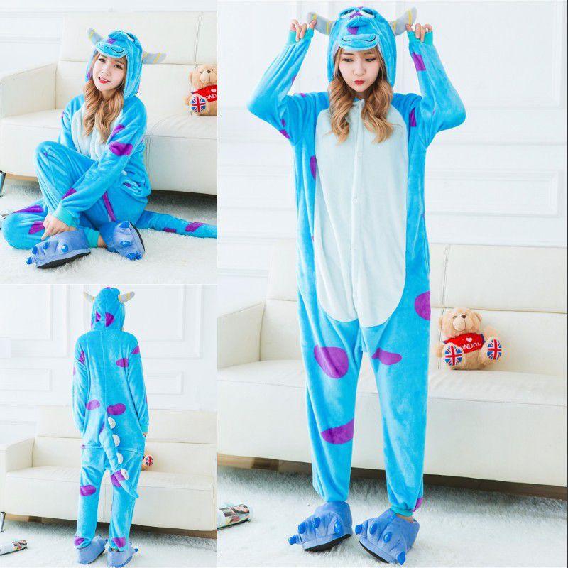 Soft And Cozy Monsters University Mike Wazowski And Sully Costume Pajamas For All Ages