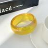 Punk Hip Hop Colorful Resin Bangles Irregular Geometric Chunky Bangles Laser Bracelets  Gifts