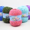 Bean Color Dot Medium Thick Hand-Knitted Yarn Silk Protein Fluff Sweater, Scarf, Jacket, Hat Wool for DIY Knitting