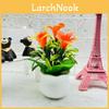 Artificial Lily Plant With Plastic Construction For Office Desk Decor And Home Interior