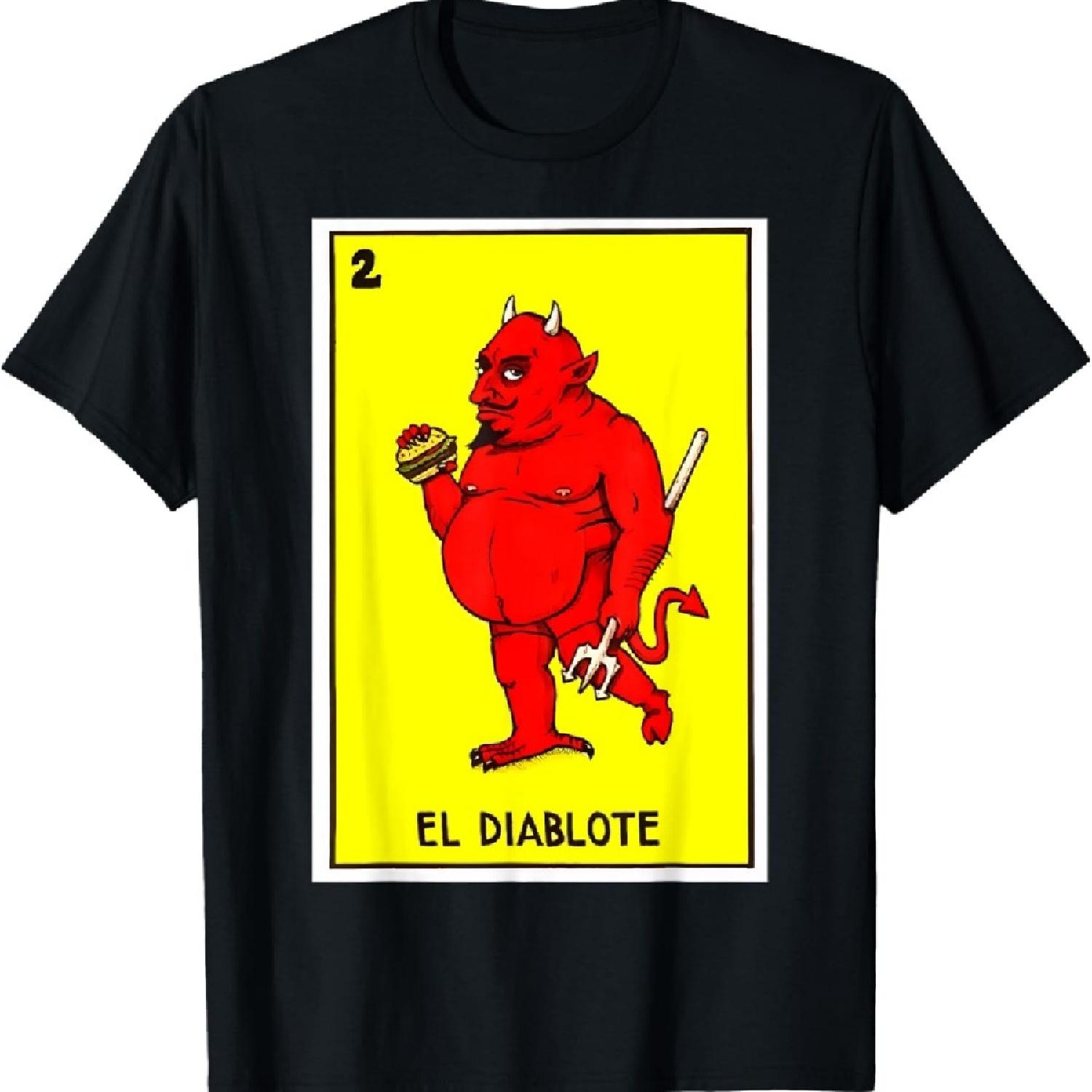 

Эль Дьяблоте Большой Дьявол Смешная Карта Карта Мексиканской Лотереи Футболка XXXXXL чёрный