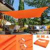 3/5/6M Waterproof Awning Orange Sunshade Sun Shade Sail For Outdoor Garden Beach Camping Patio Pool Sun Canopy Tent Sun Shelters