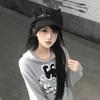Y2K Uszy Kota Lolita Beret Kapelusz Styl Harajuku Gotycki Steampunk Punk Płaska Czapka Bawełna Zamek Kapelusz Przeciwsłoneczny Kobiety Dziewczyny