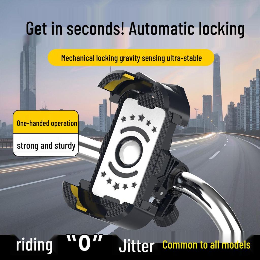 2026 Universal Shock-Absorbing Anti-Shake Motorcycle Phone Holder for One-Handed Operation and Riding Navigation
