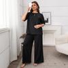 Dam Casual Sommar Rundhals Kortärmad Lös Vidbent Byxdress