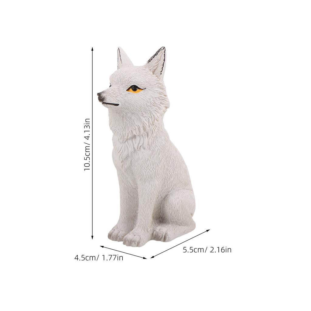 Mini Resin Fox Statue for Outdoor Micro Landscape Decor - Small Lifelike Animal Ornament for Garden Patio Bonsai Plant Pot Fairy